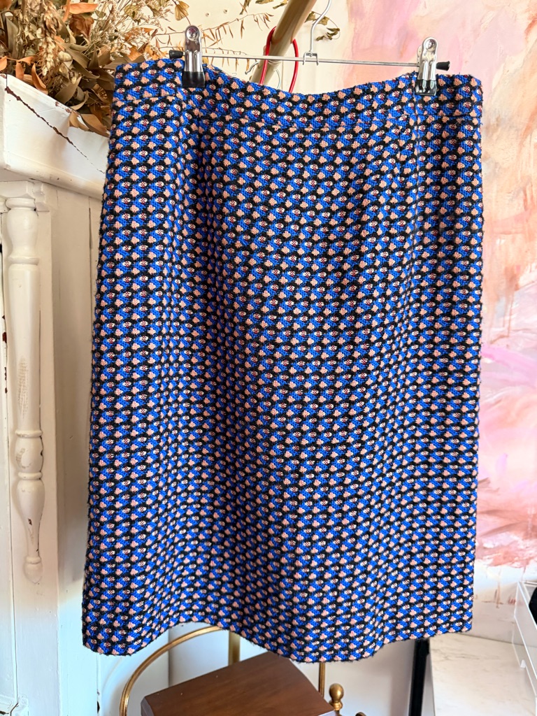 Etro Blue And Pink Patterned A-Line Skirt